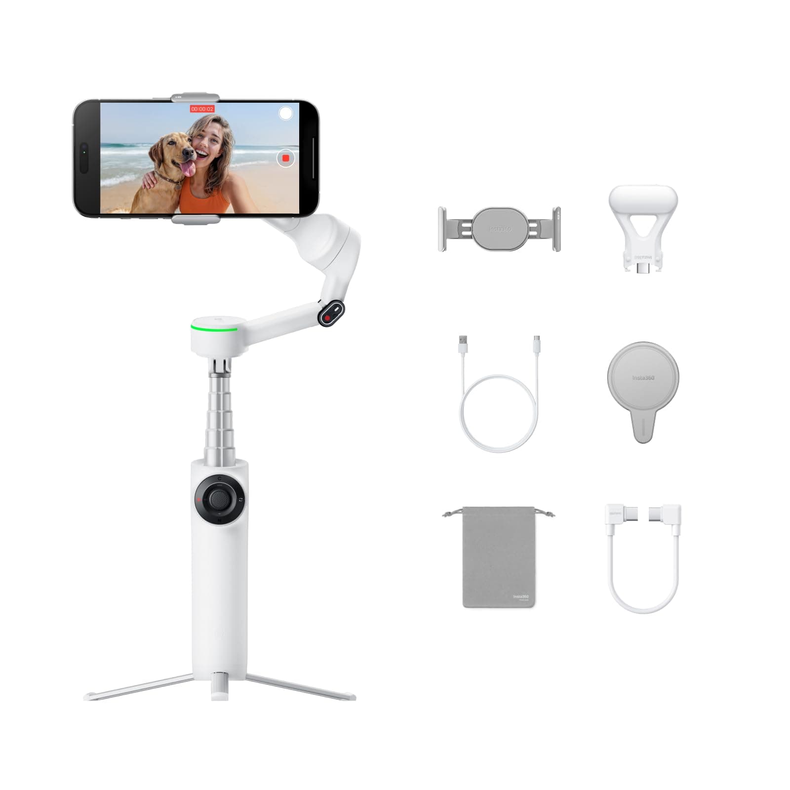 Angebot: Insta360 Flow 2 Pro Creator Bundle Weiß mit coolen Emojis 📸🎥🌟