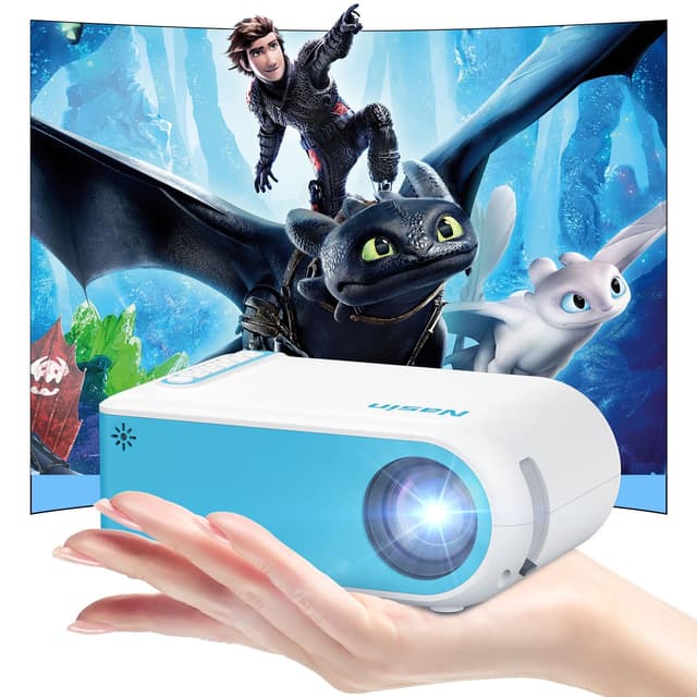 🎥 Nasin Mini Beamer, 1080P Unterstützter Tragbarer Filmprojektor 🌟