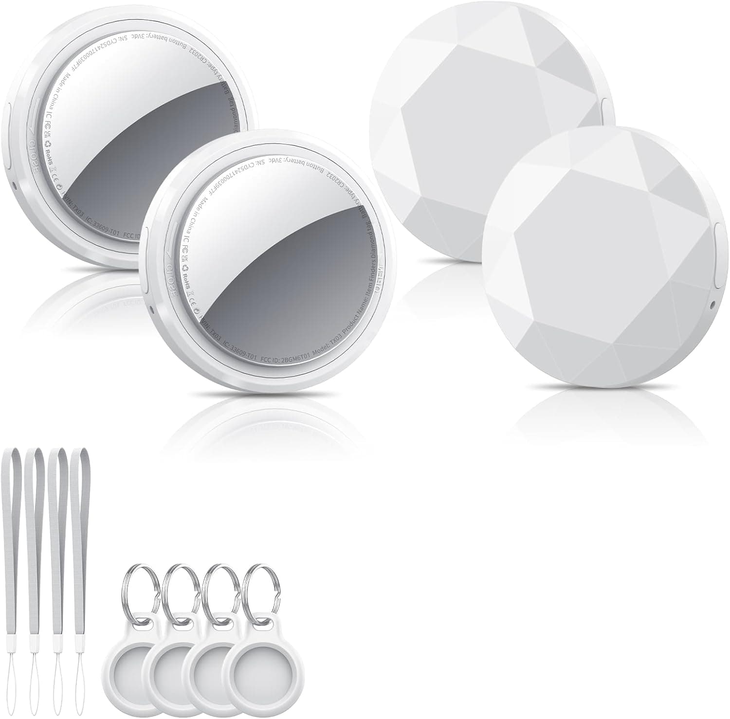 🔑 Air Tracker Tag Schlüsselfinder 4er Pack - Koffer Tracker Kompatibel mit Apple Wo ist? APP 🔍