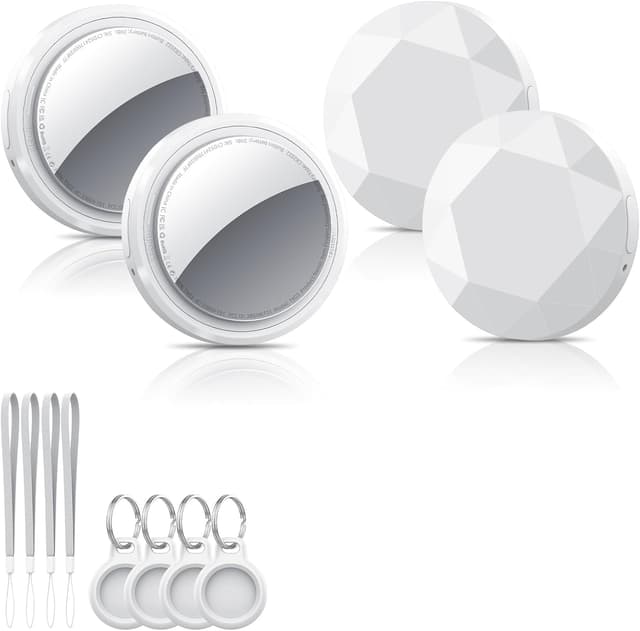 🔑 Air Tracker Tag Schlüsselfinder 4er Pack - Koffer Tracker Kompatibel mit Apple Wo ist? APP 🔍