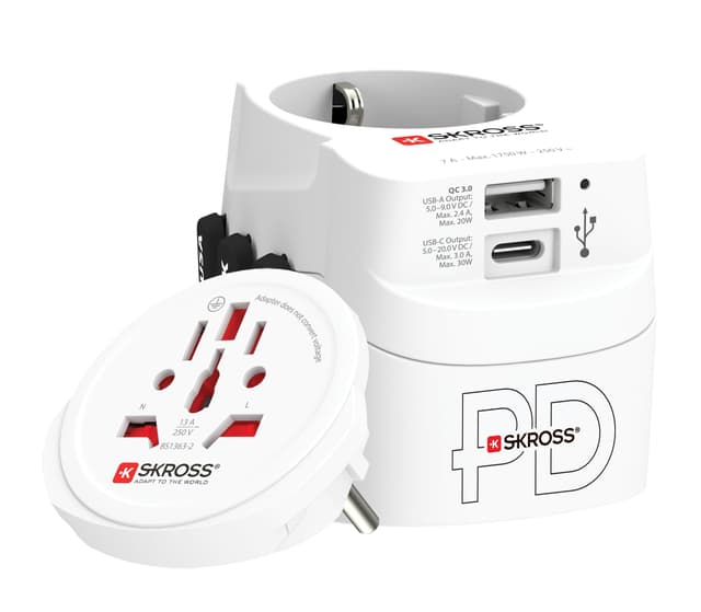 🔌🌍 SKROSS 1.302473 Reiseladegerät PRO Light USB AC30PD World 🌍🔌