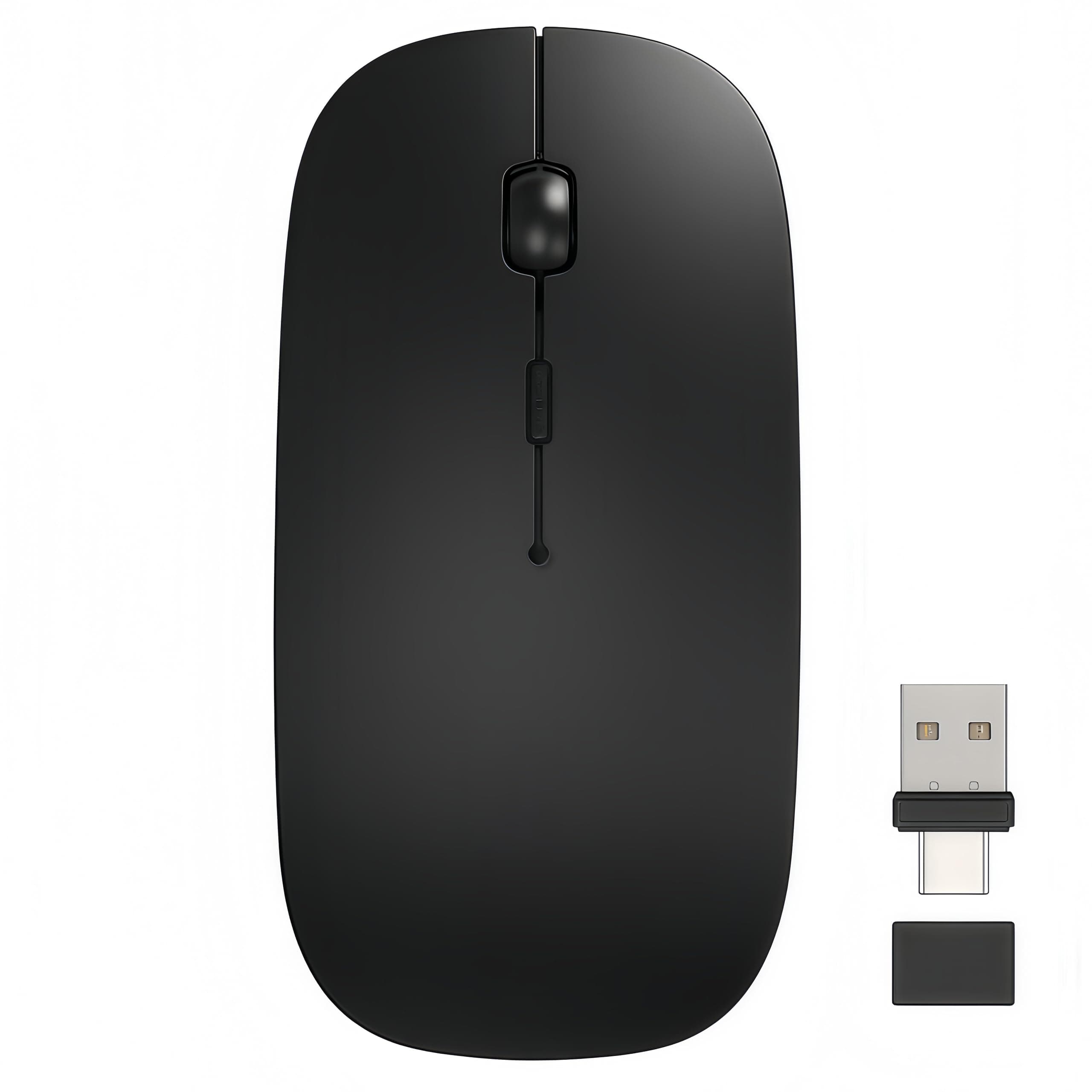 Azmall Kabellose Bluetooth Maus für iPad Pro/MacBook/Laptop/PC/Computer - Schwarz 🖱️