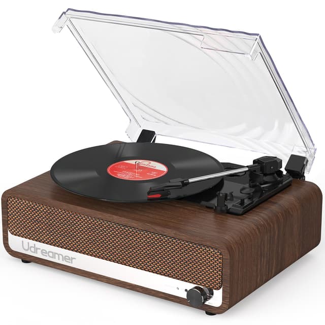 🎶 Udreamer Plattenspieler mit Bluetooth und Vintage-Design