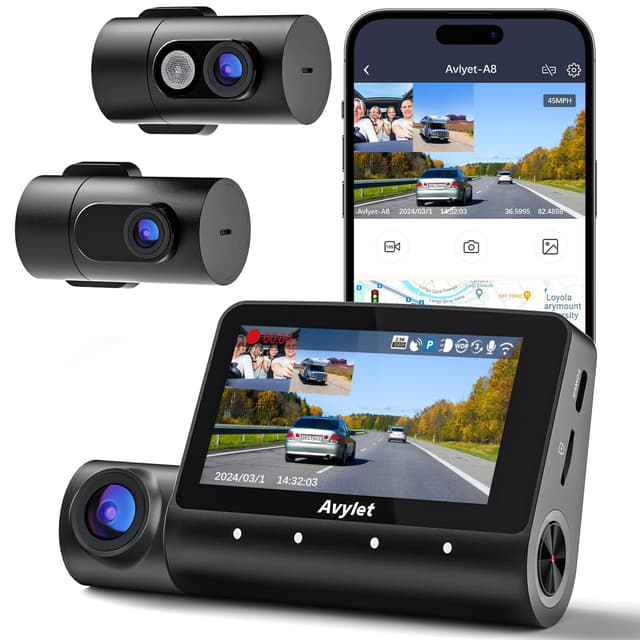 Avylet 5K/4K+1080P+1080P 3 Kanal Dashcam Auto 🚗📹