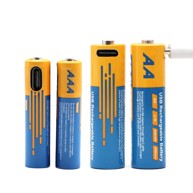 🔋🔌 SZEMPTY 2 AA + 2 AAA Lithium wiederaufladbare Batterien mit 4 in 1 typeC Ladekabel