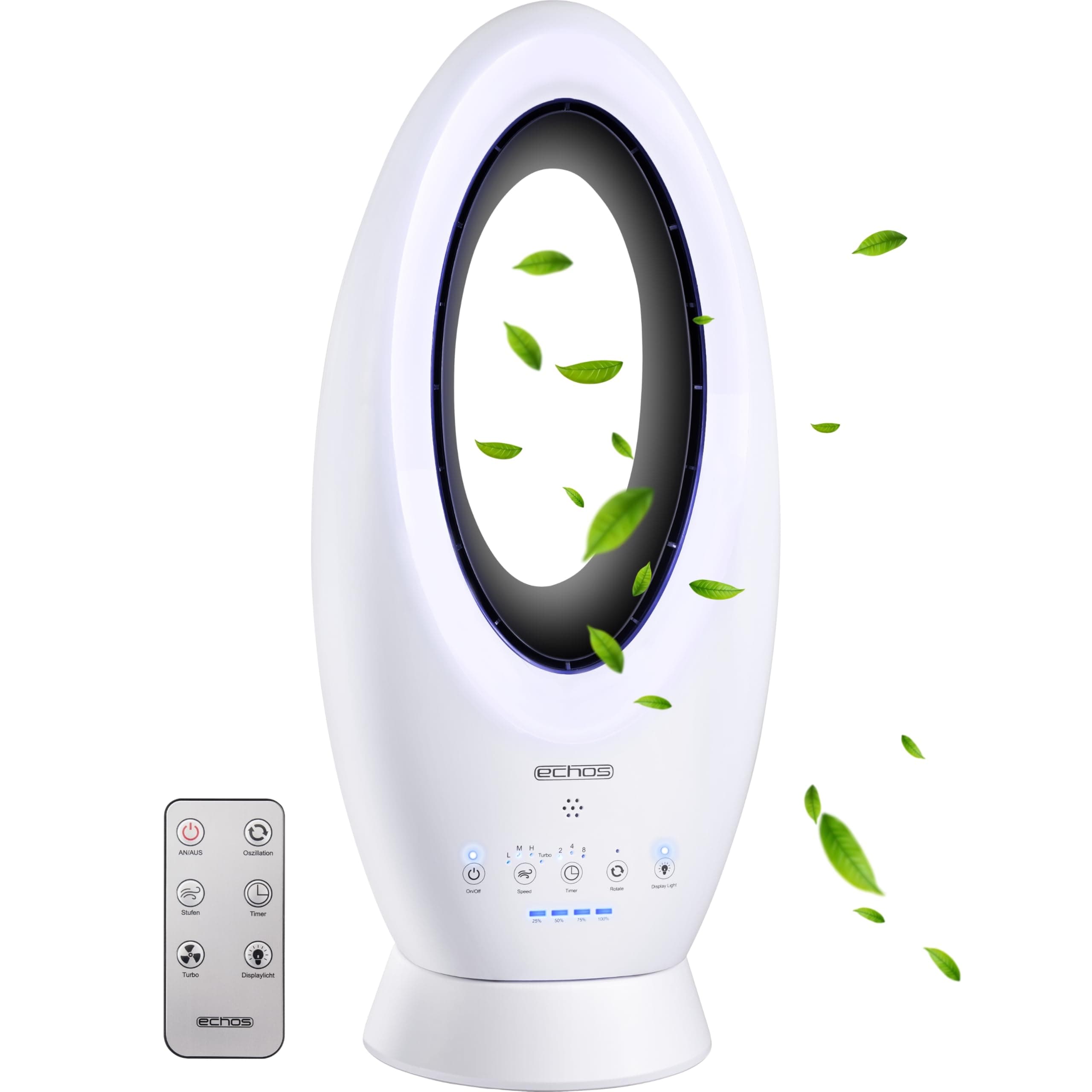 Echos®- 2-in-1 Design Akku Turmventilator Standventilator
