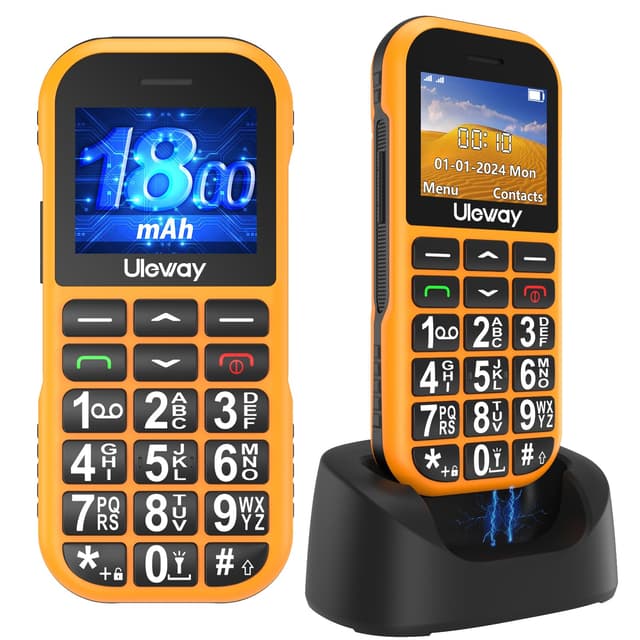 Seniorenhandy Ohne Vertrag GSM mit Ladestation - Dual SIM Tastenhandy Seniorentelefon 📱