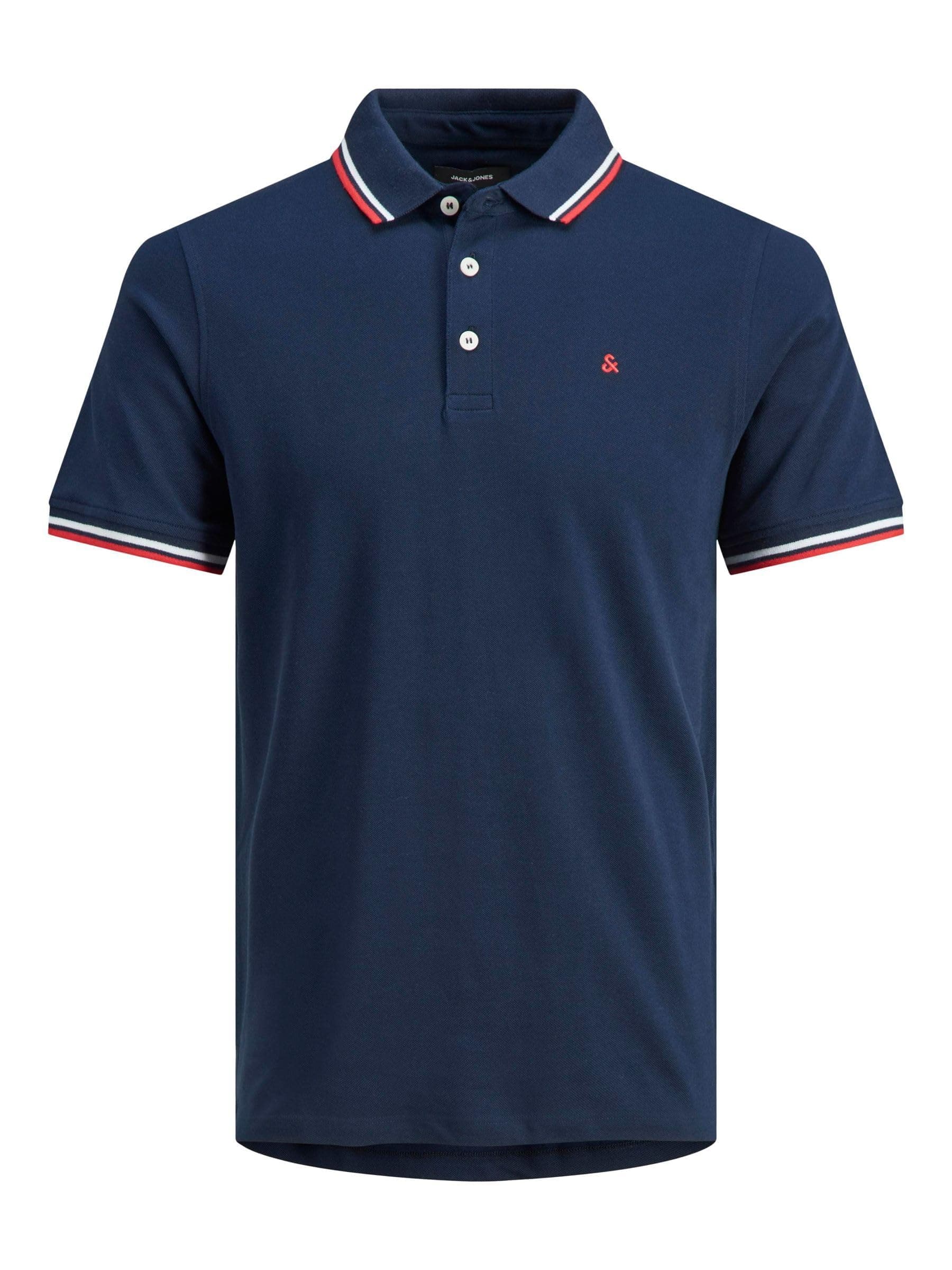 👕🔥 REDUZIERT: JACK & JONES Herren Fit Polo Shirt 4XL Dunkelblau