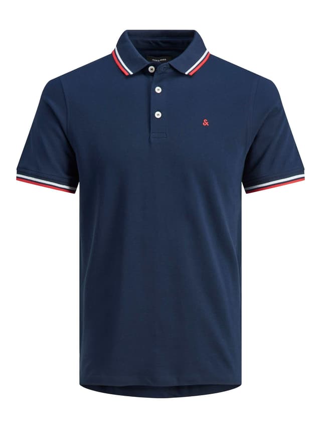 👕🔥 REDUZIERT: JACK & JONES Herren Fit Polo Shirt 4XL Dunkelblau