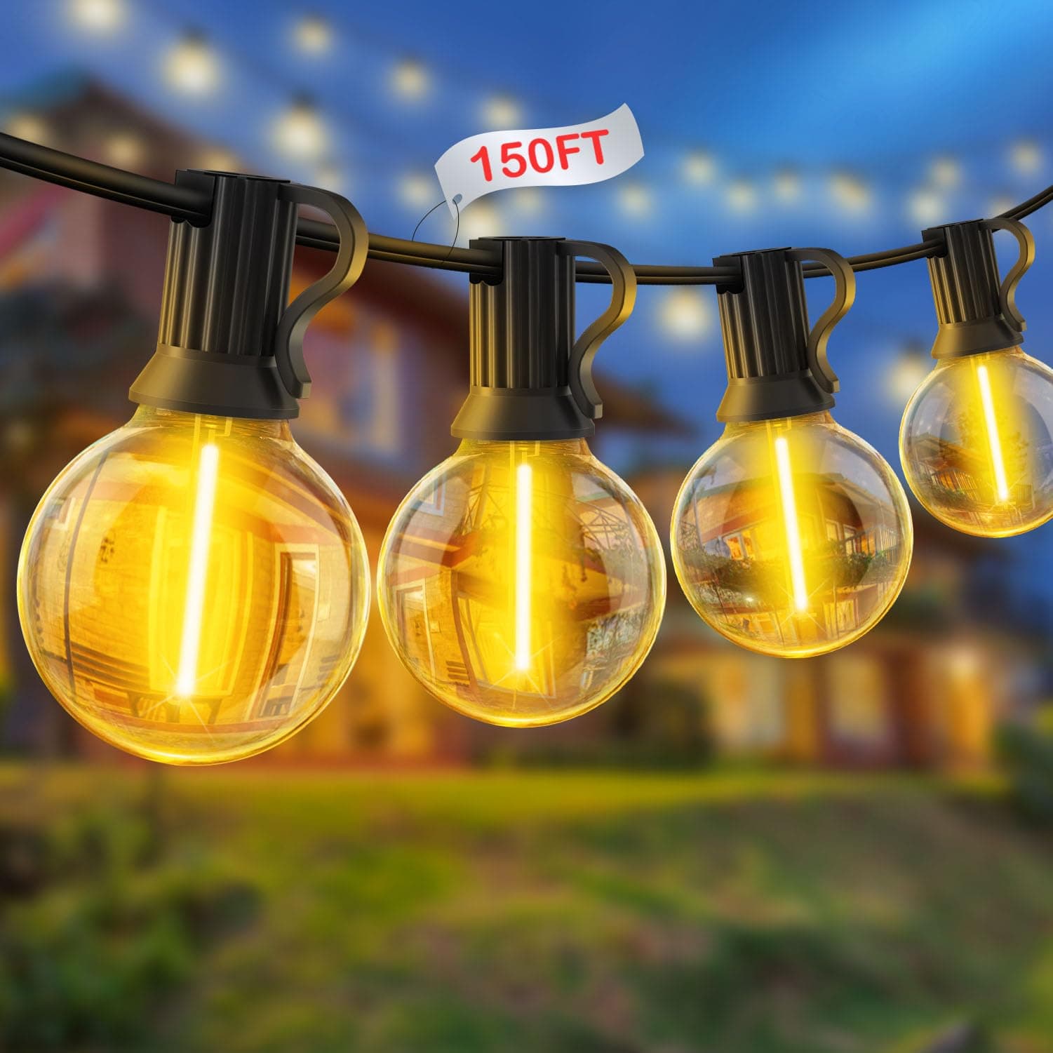 LED Lichterkette Außen 45M 150FT 🌟🎉