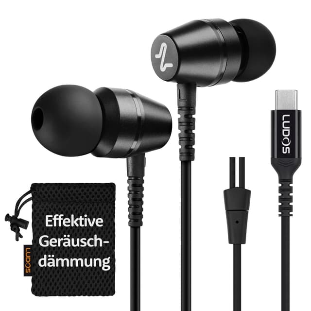 🎧 LUDOS OMNITONE USB C Kopfhörer - 5 Jahre Garantie für iPhone 16 15 Pro Max Plus Samsung Galaxy S24 S23 Ultra S22 S21 FE S20 A53 A54