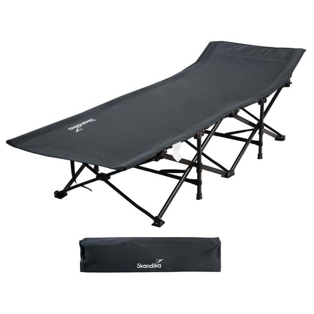 Skandika Campingliege Erola | Bequemes Klappbett für Camping und Zelten | 190 x 68 cm