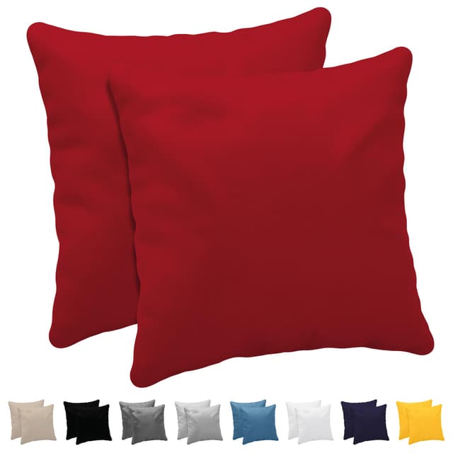Dreamzie Kissenbezug 30x30 (Set mit 2) - 100% Jersey Baumwolle 150 g/qm Kissenbezüge -Rot 🛏️