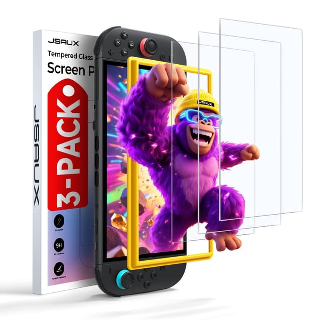 🎮 JSAUX 3er-Pack Schutz Glas für Nintendo Switch 2 (2025) 🛡️🔹🎮