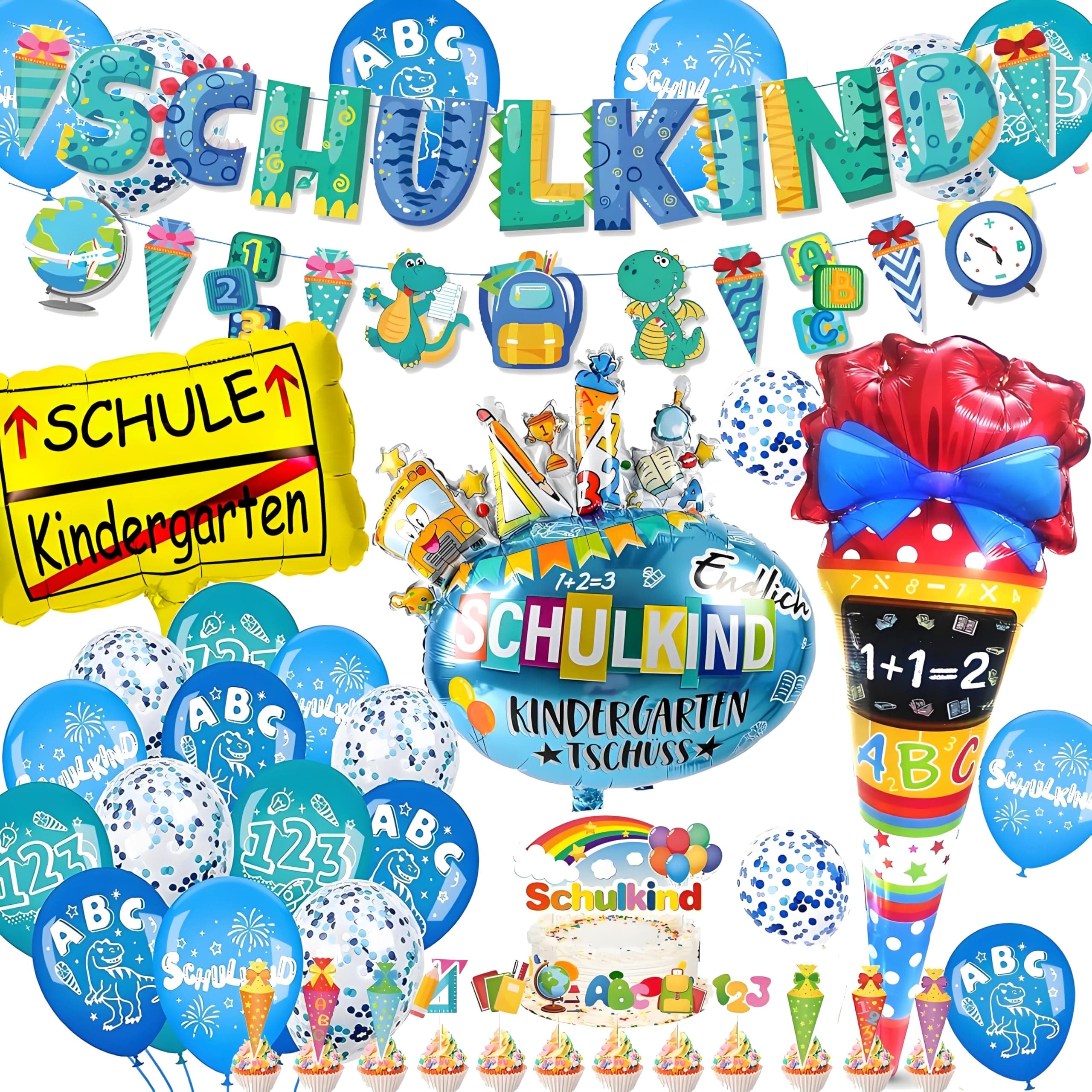 JJJZAMZ SCHULKIND 2025 Junge Einschulung Deko 🎉🎈