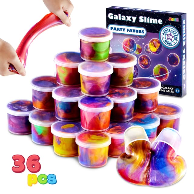 JOYIN Slime Tasse Party Favors, 36 Pack Galaxy Schleim Kinder Fluffy Slime 😍🌌