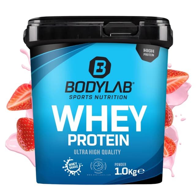 Angebot: Bodylab24 Whey Protein Pulver 🍓 1kg Erdbeere