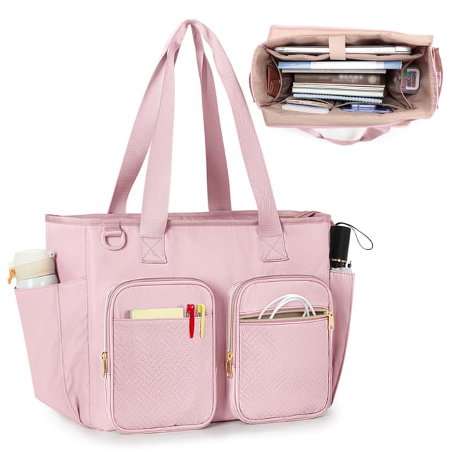 Prokva Lehrertasche mit Laptopfach in Rosa 🌸