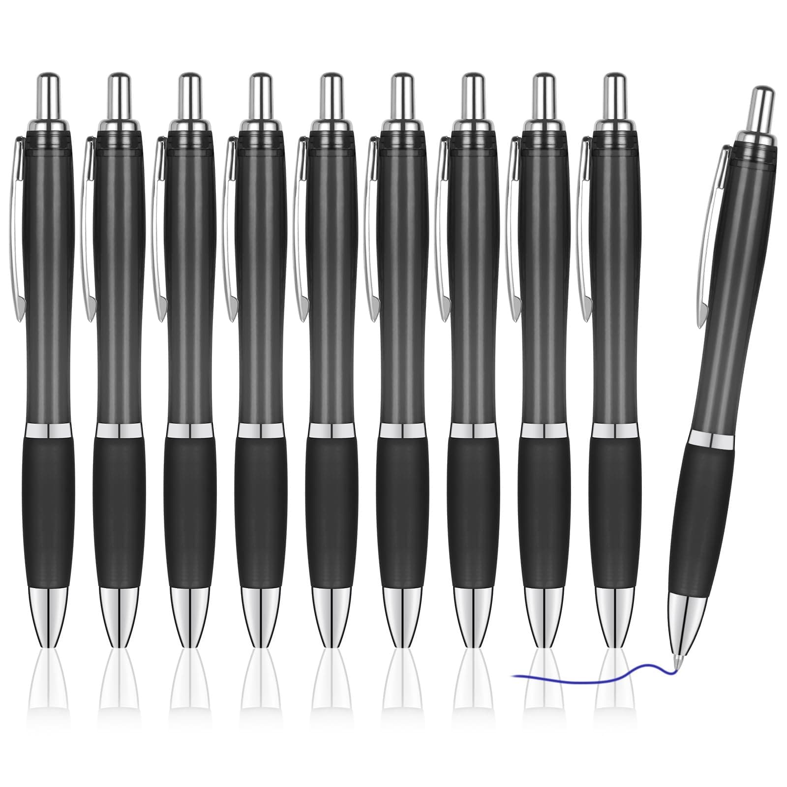 🎁 AUAUY Einziehbare Kugelschreiber - 10 Stück Druckkugelschreiber Set 🌈