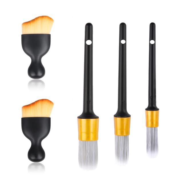 🚗🧼 Encuryna Auto Detailingbürste 5 Stücke Set - Ultrasoft Reinigungspinsel für Auto