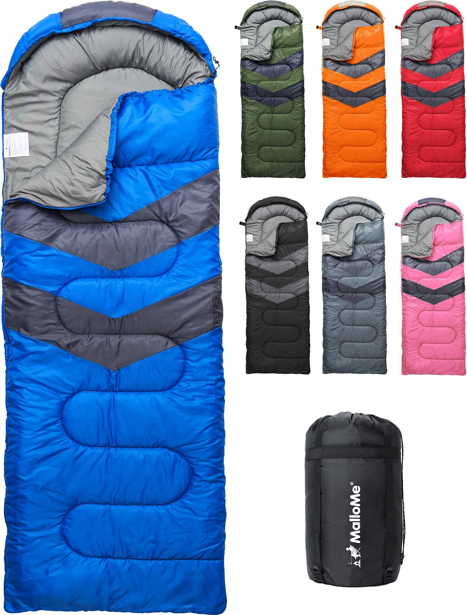 MalloMe Schlafsack Outdoor - Schlafsack Winter für Erwachsene und Kinder ⛺️