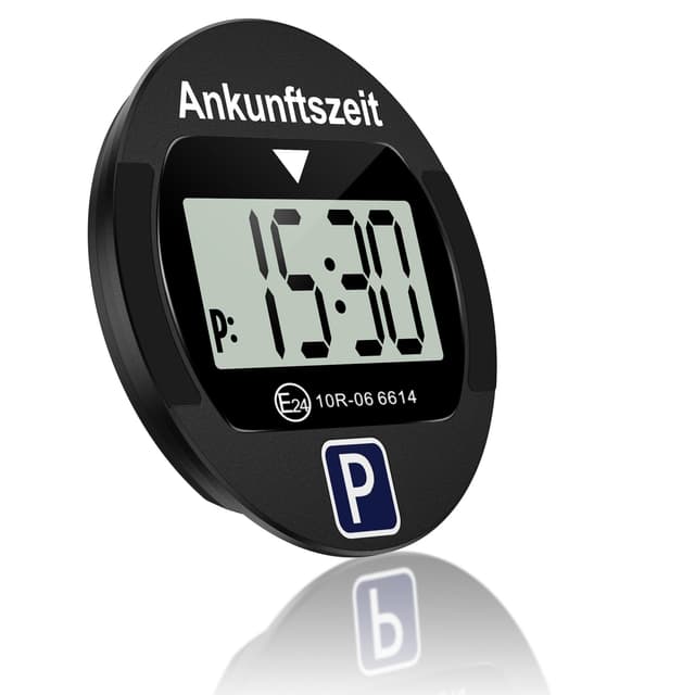 TEOV Elektronische Parkscheibe mit Zulassung KBA fürs Auto 🚗 - Digitale Parkuhr mit Nachtmodus und Taktungseinstellung