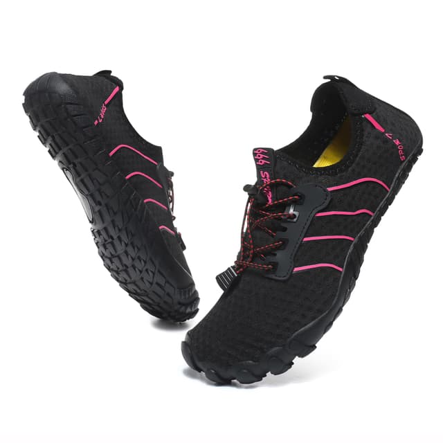 🌊👟 Badeschuhe Wasserschuhe Herren Damen Strandschuhe Barfußschuhe Sommer Schwimmschuhe Aquaschuhe Schwarzrosa