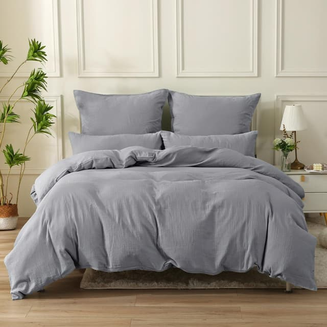 SOULFUL Doppelte Muslin Bettwäsche 135x200 4 Teilig Baumwolle 🛌💤