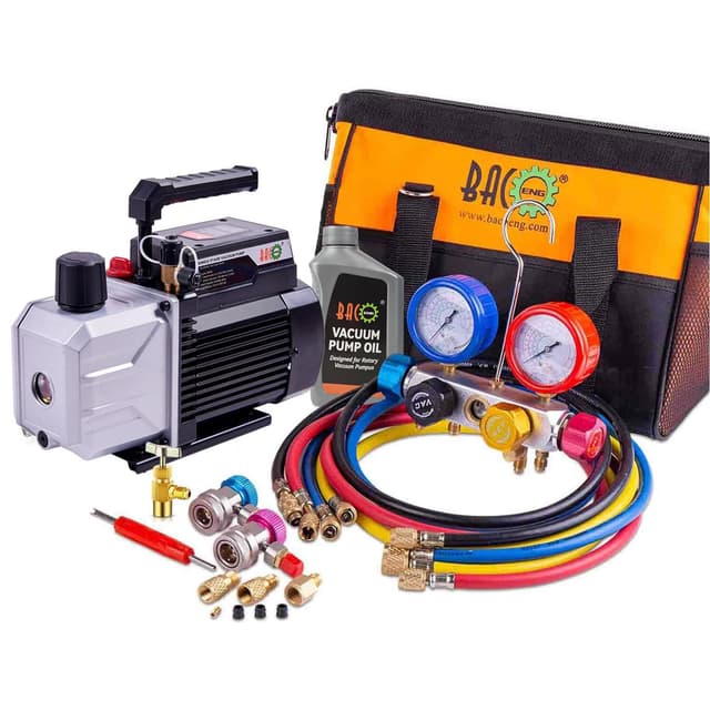 🔧 BACOENG Vakuumpumpe Klimaanlage Set für HVAC/AUTO AC Kältemittelaufladung