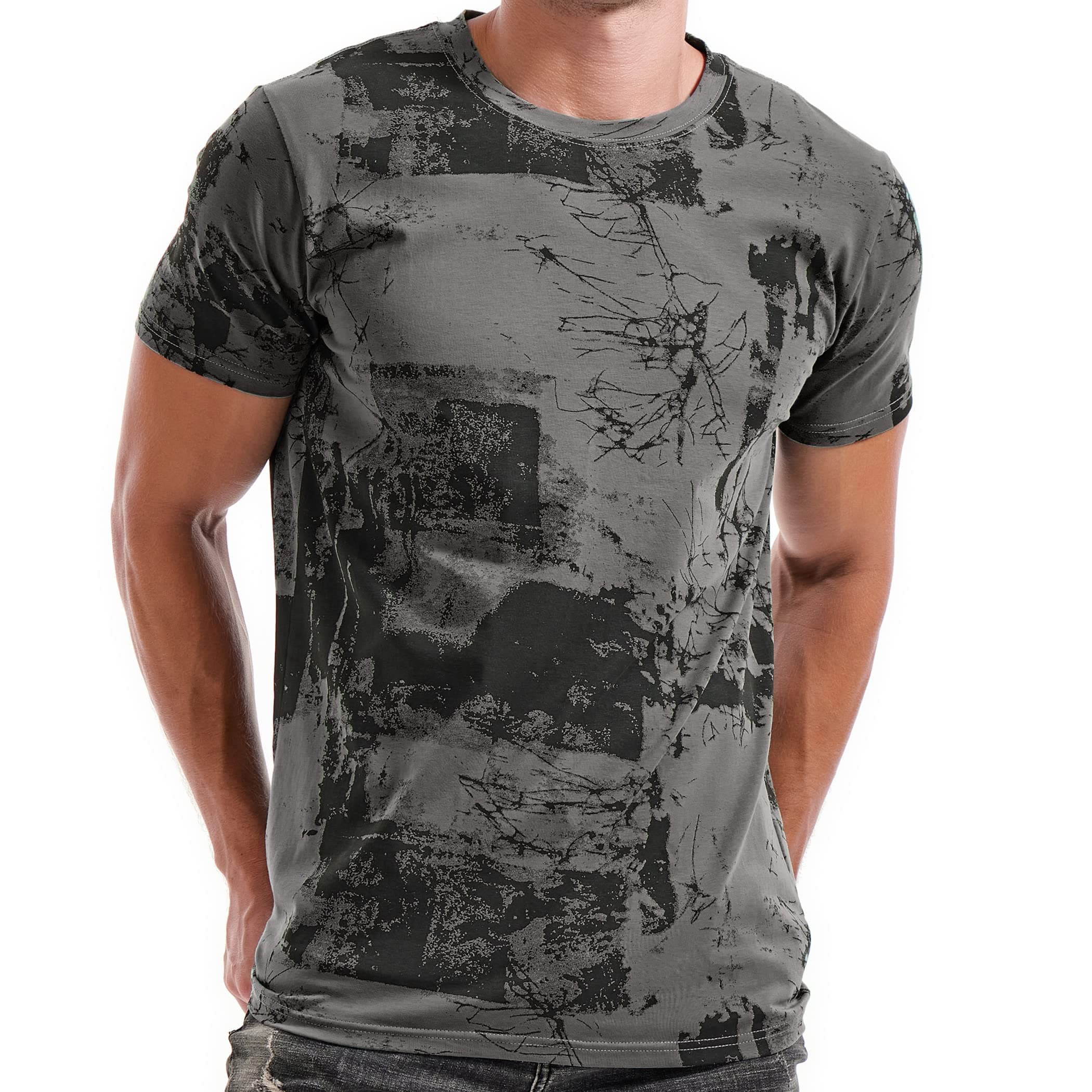 RONOMO Herren T-Shirt | Street Graffiti | XXL Fk Grau 😎👕