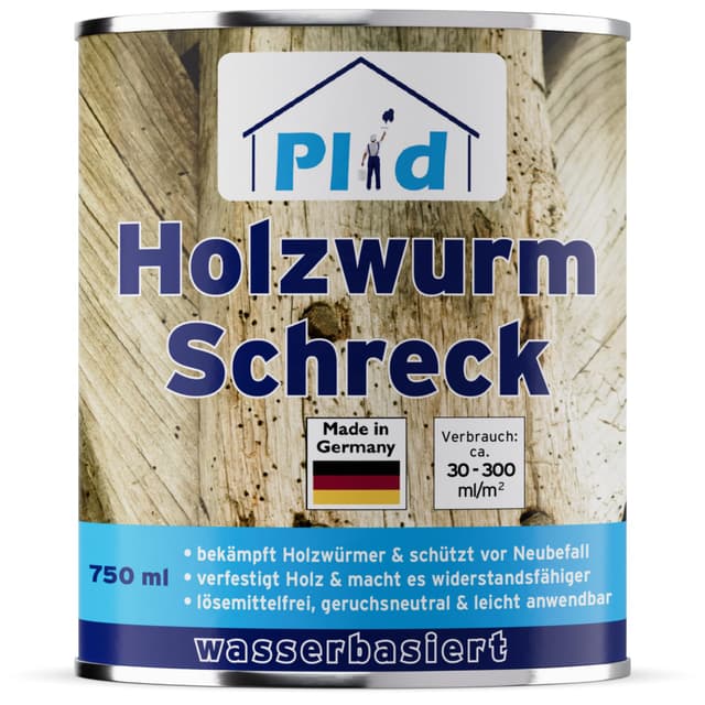 Plid Holzwurm-Schreck 🔥🪵 Effektiver Holzschutz gegen Holzwürmer & Holzbohrkäfer