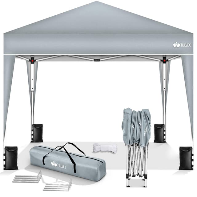 🎉 Angebot: tillvex Pavillon 3x3m wasserdicht + 4er Set Sandsäcke 🎪