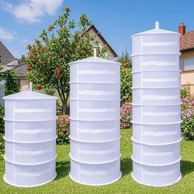 TONIJAWES Trockennetz Kräuter weiß 4-lagiges Breite 60cm 🌿🌞