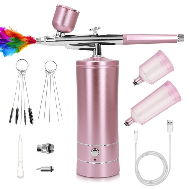 Ykall Tragbares Airbrush Set mit Kompressor