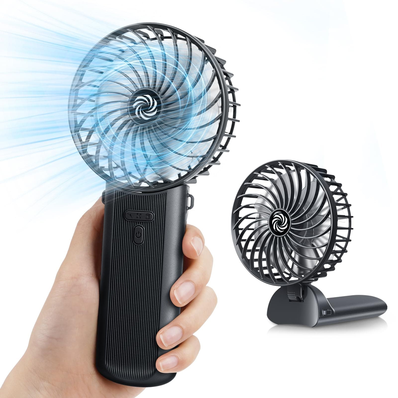 🌀🌬️ Tragbarer Handventilator - Schwarz 🌬️🌀