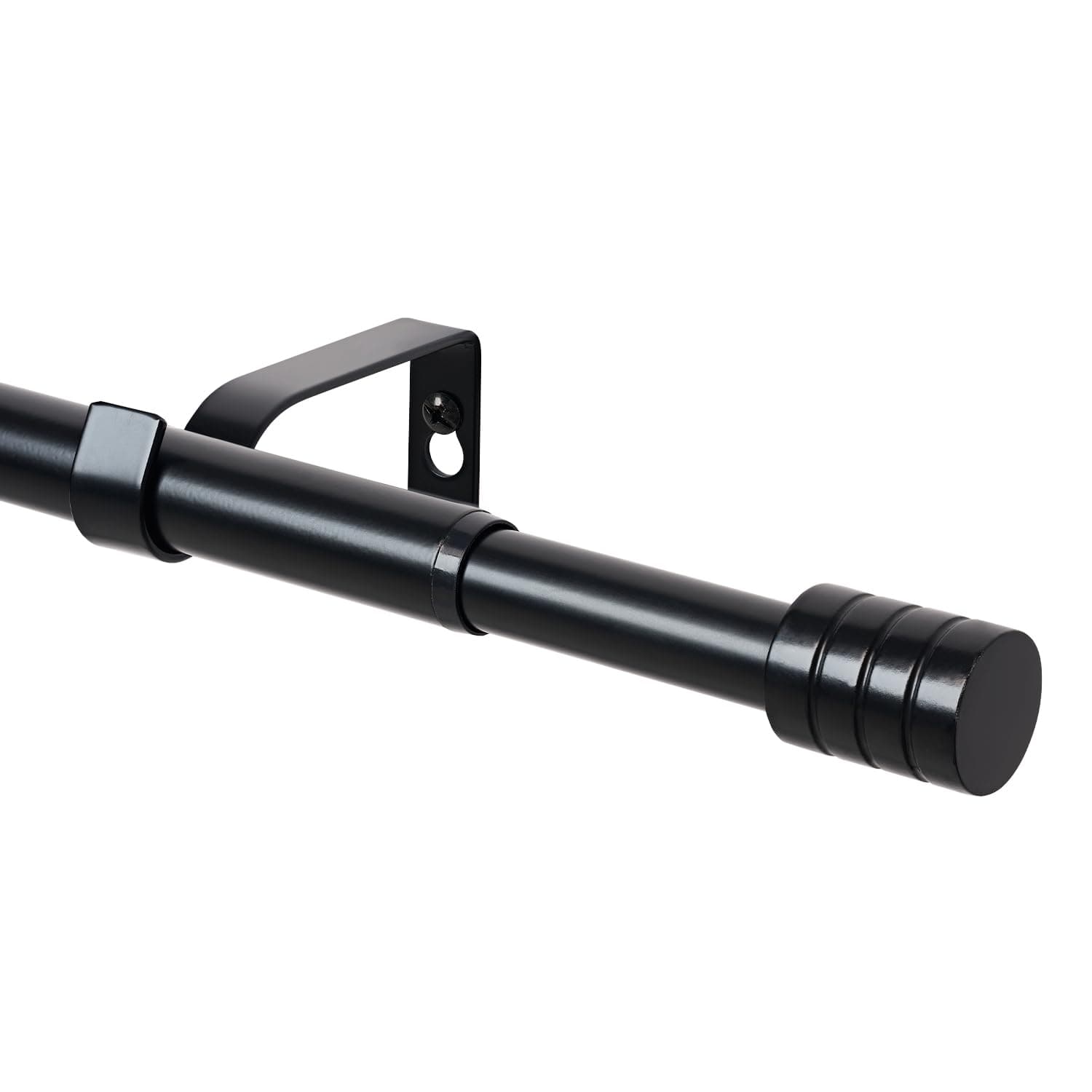 🌟 WL.Rocaille Schwarz Vorhangstange 76-132CM - Dekorative ausziehbare Fenster Hardware