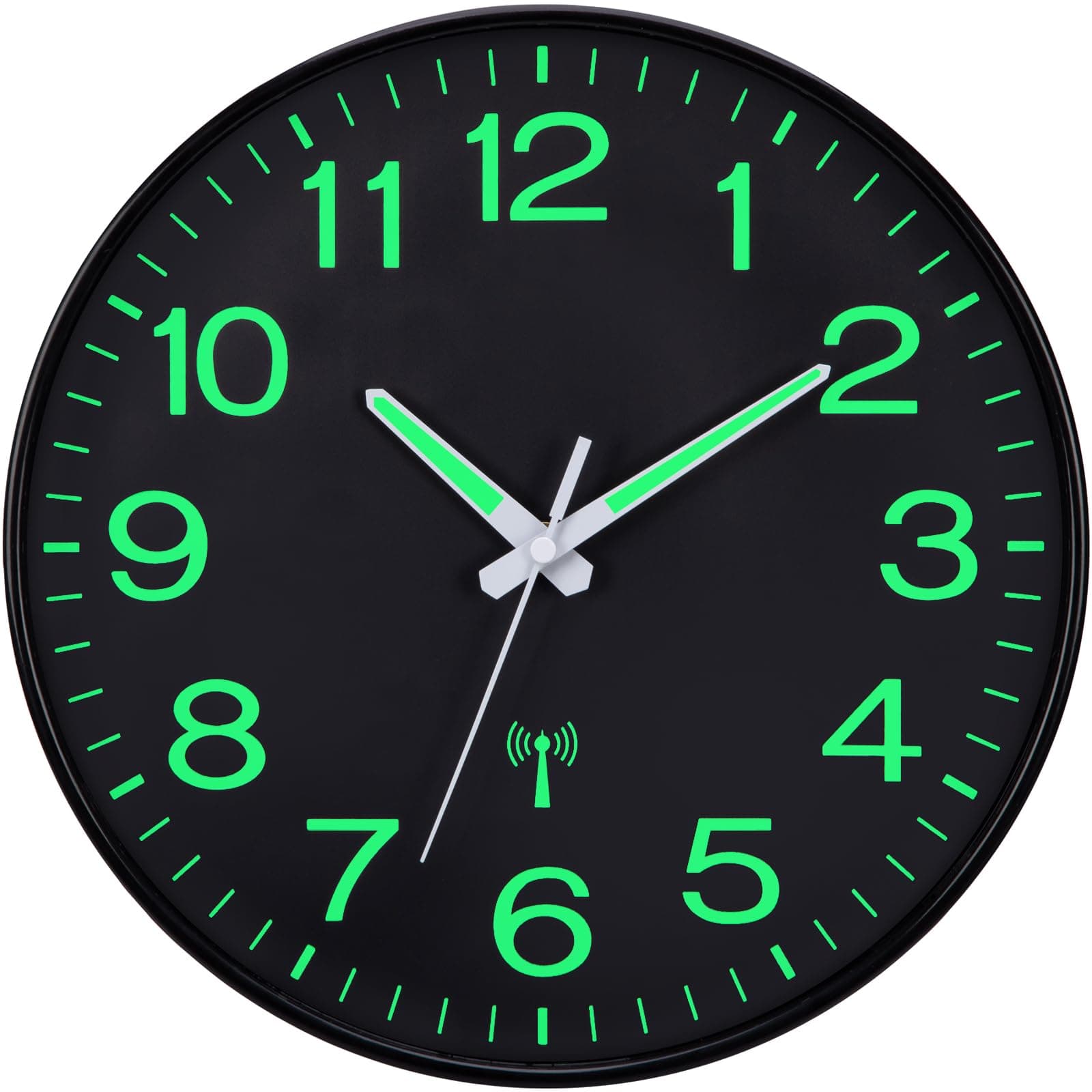 VINILITE Wanduhr Funk Beleuchtet Lautlos Geräuschlos 🕒