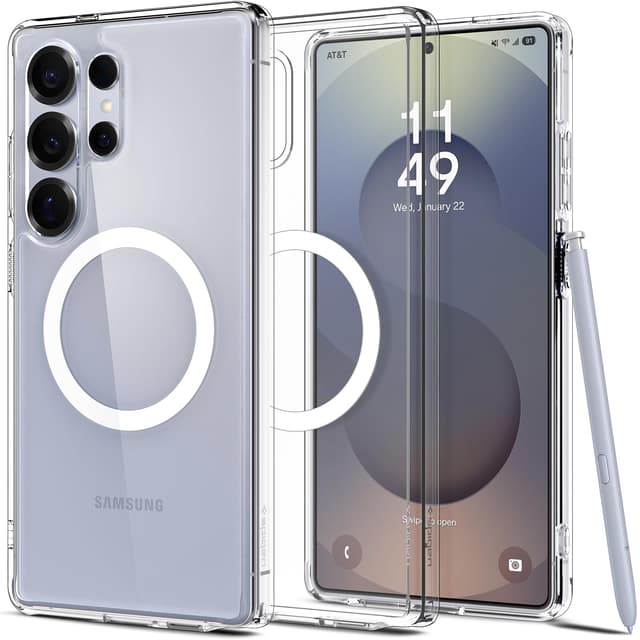 Spigen Ultra Hybrid MagFit Hülle für Samsung Galaxy S25 Ultra -Clear White 📱✨