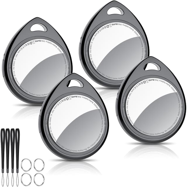 QCOQ Air Tracker Tags 4er Pack Schwarz 🚀🔑