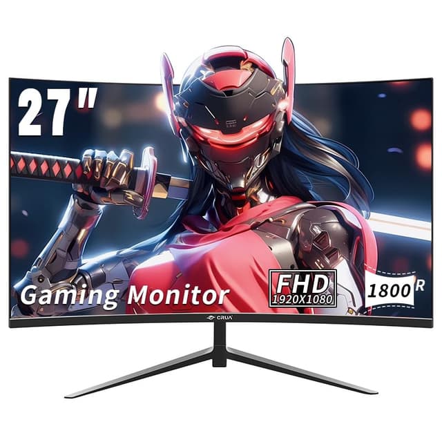 CRUA 27'' Gebogener Gaming-Monitor 🎮🖥️ 1K 200Hz