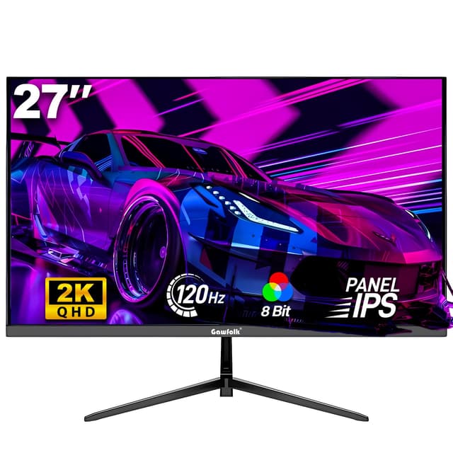 🎮 Gawfolk Gaming Monitor 27 Zoll QHD 120Hz - 2K IPS PC Bildschirm