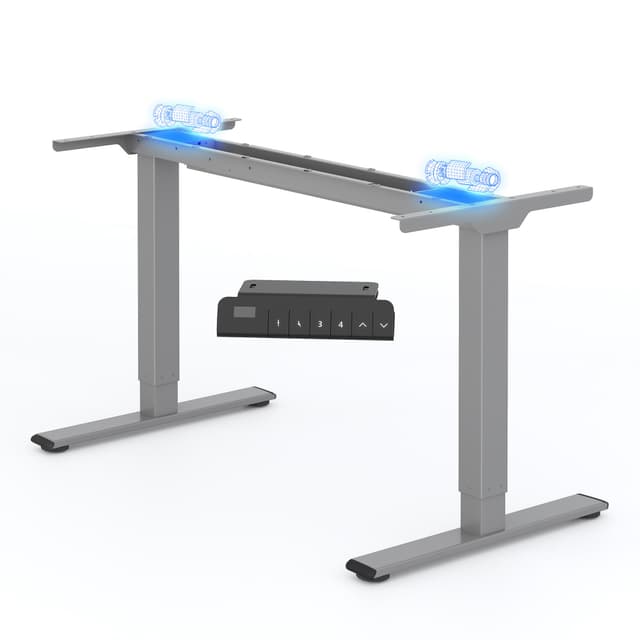🌟 FLEXISPOT Höhenverstellbarer Schreibtisch Gestell E1 PRO - Grau 2 Fach Tischgestell 🌟