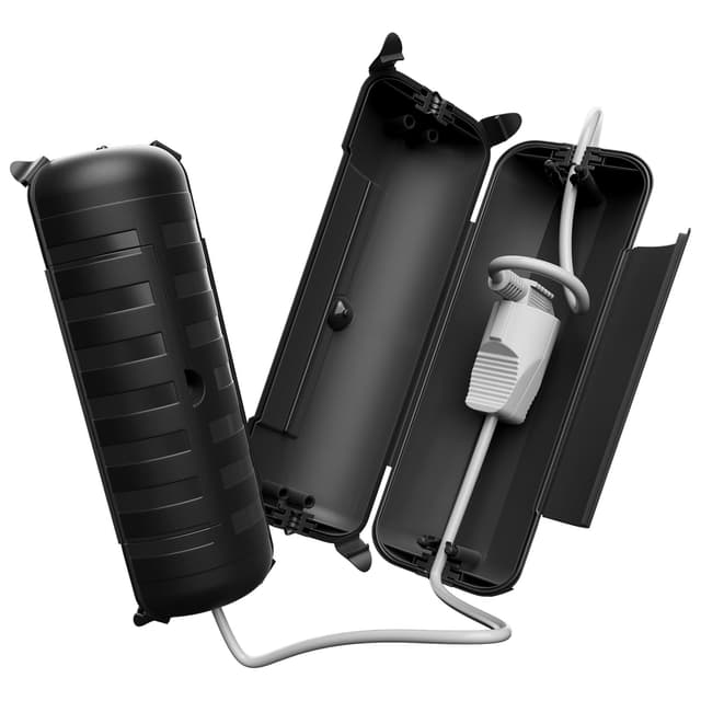 🔌🌧️【2er Set】RESTMO IP44 wasserdichte Kabelbox für den Außenbereich - Schwarz 2 Stück