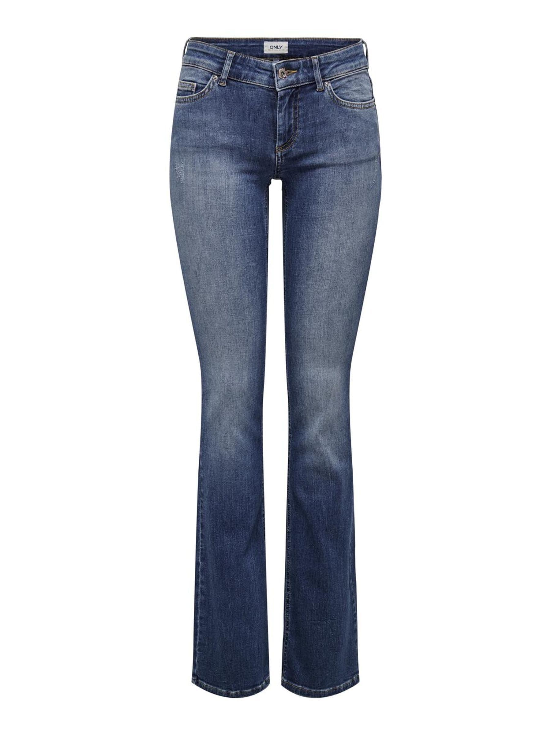 👖 Nur für Frauen! ONLBLUSH Niedrige Taille Flared Jeans M / 32L Medium Blue Denim 👖