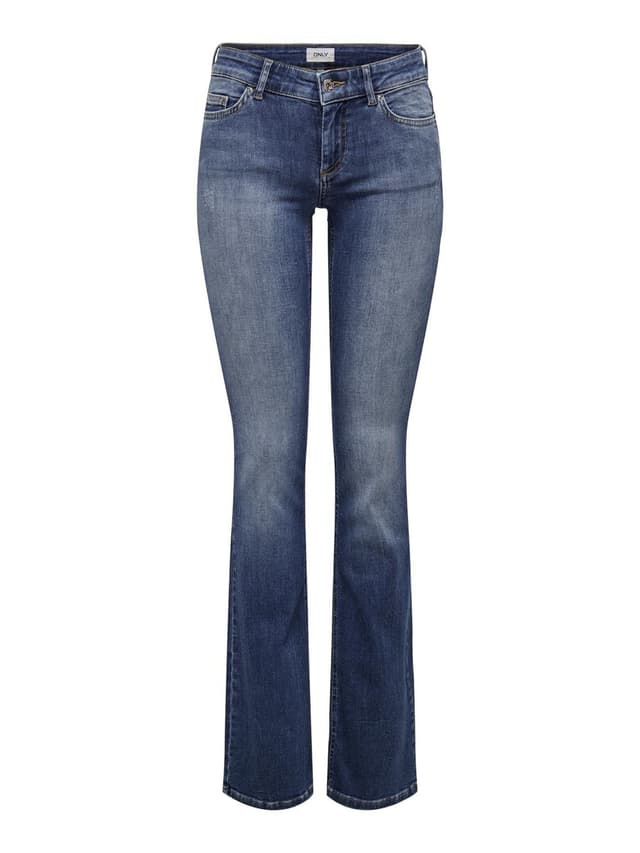 👖 Nur für Frauen! ONLBLUSH Niedrige Taille Flared Jeans M / 32L Medium Blue Denim 👖
