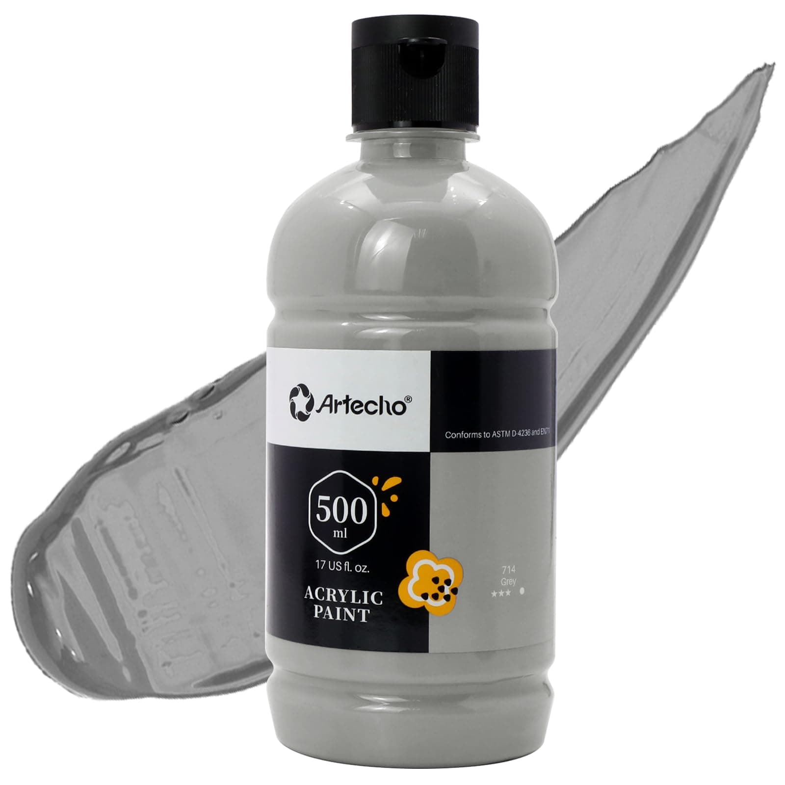 Artecho Acrylfarbe Grau 500 ml 🎨