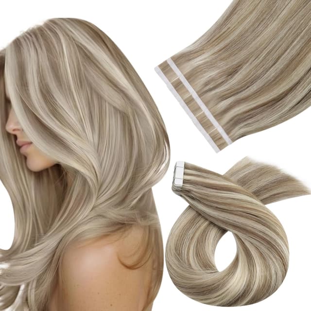 Moresoo Tape in Extensions Echthaar 10 Stück 25G/Paket