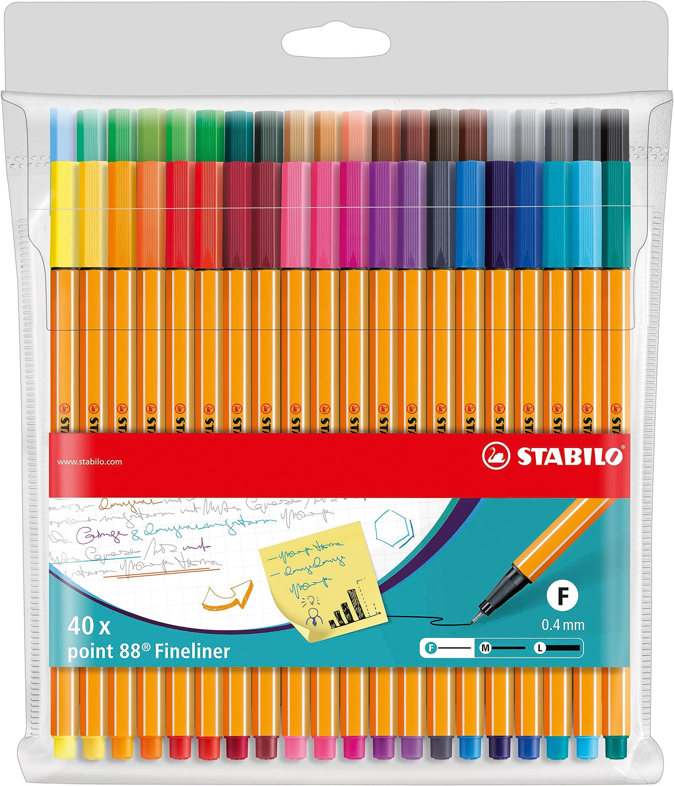 🌈 STABILO Fineliner - point 88-40er Pack - 40 Farben 🌟