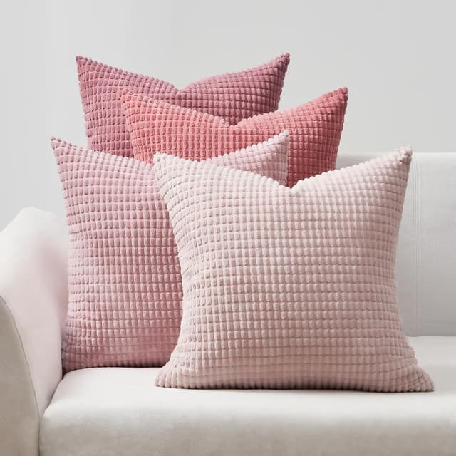 Topfinel Kissenbezug 40x40 Rosa 4er Set Cord körnig Farbverlauf 🌸🛋️