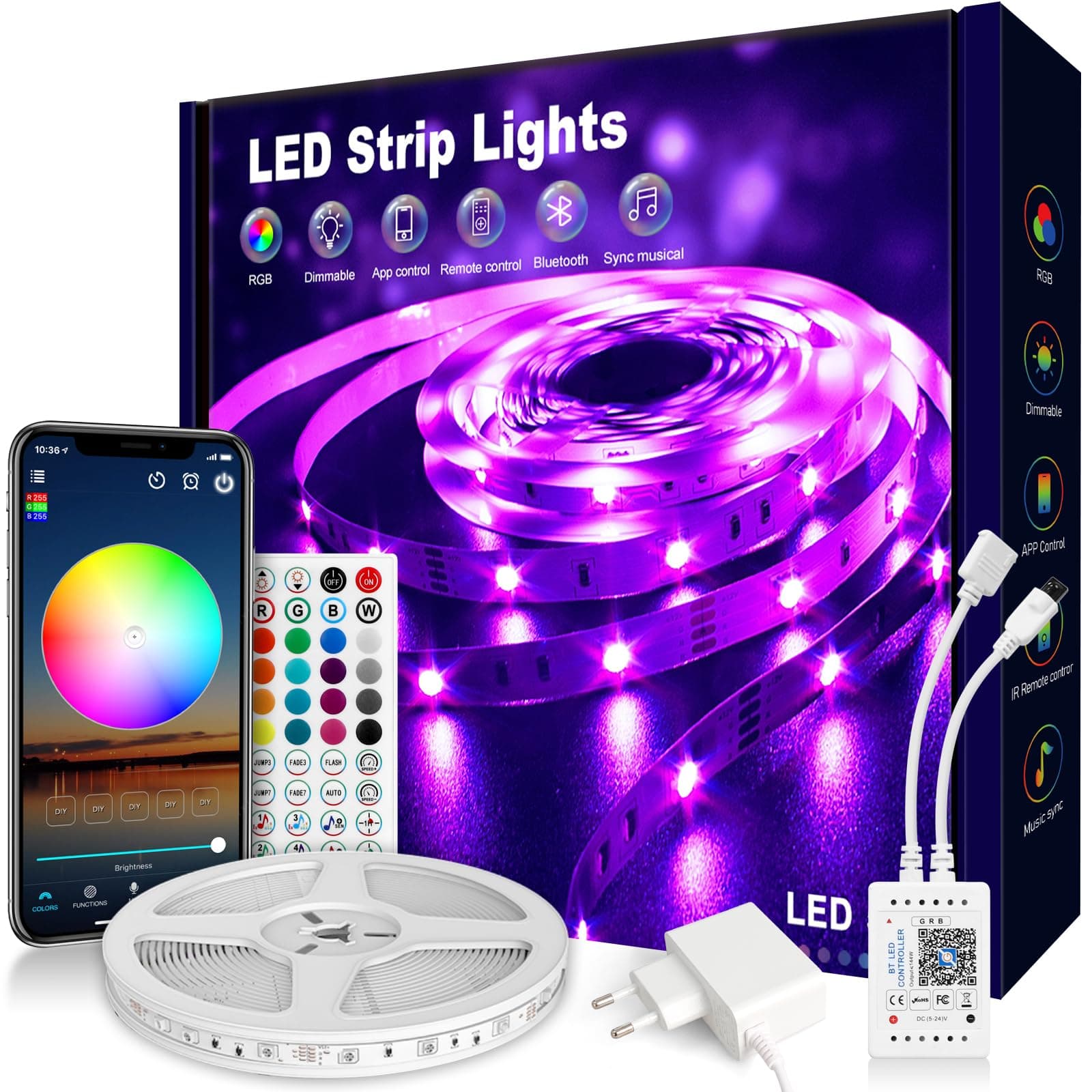 🌟 Nixtrve LED Strip 5m - Farbwechsel LED Band mit Fernbedienung und App 🌈